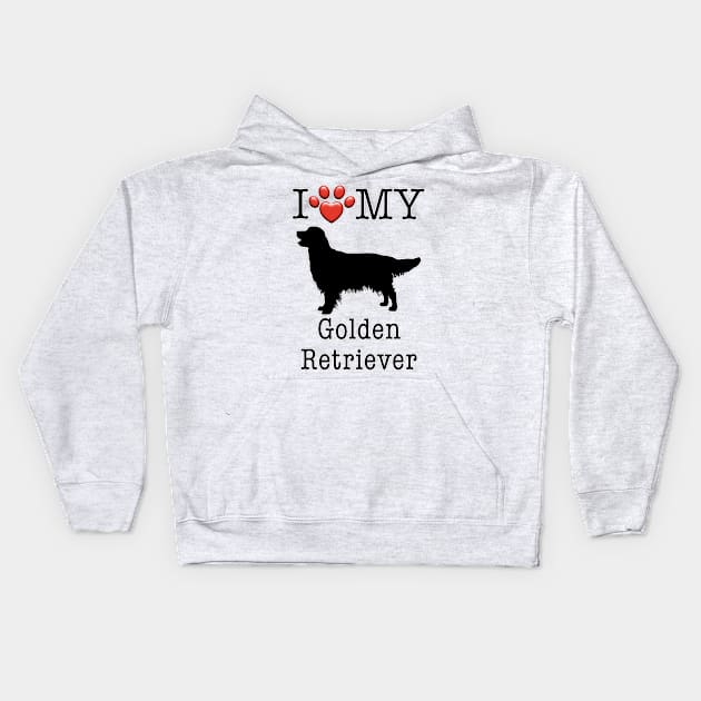 I love my Golden Retriever Kids Hoodie by CoolCarVideos